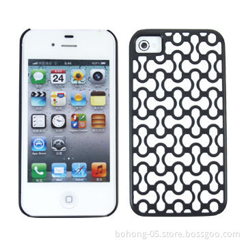 Jigsaw grain PC+silicone case for iPhone 4/4s, different colors available, MOQ: 500pcs per color